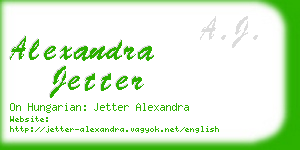 alexandra jetter business card